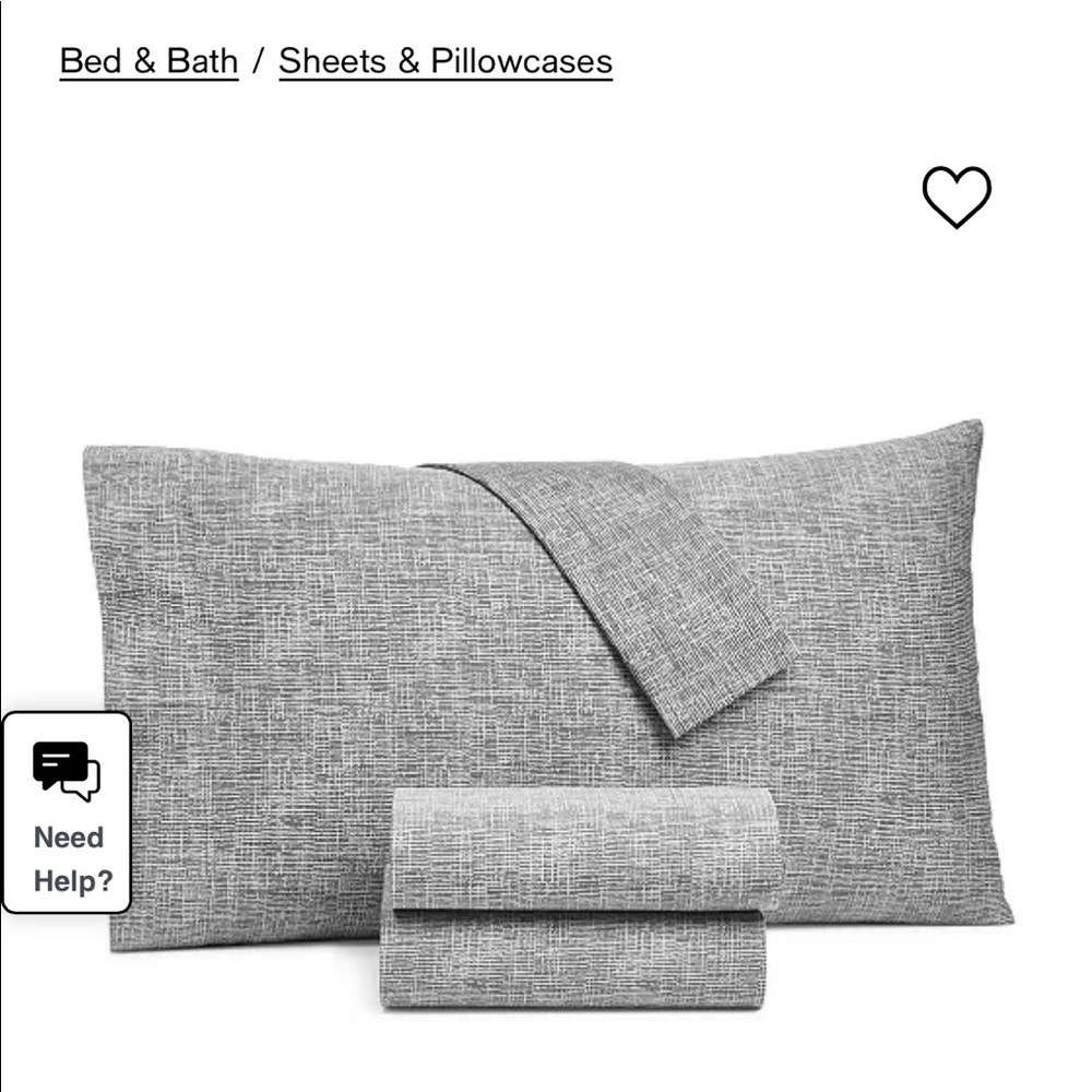 NWT- Oake Ethicot Queen Sheet Set